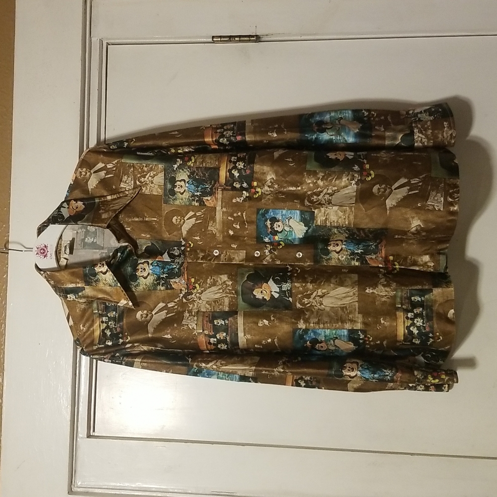 Super cute 70s Kennington polyester Mickey Mouse Button Up